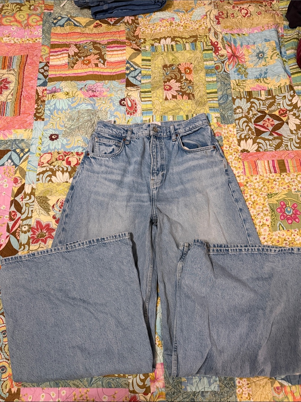 Reformation Addyson high-rise Light Blue Wide-Leg Jeans